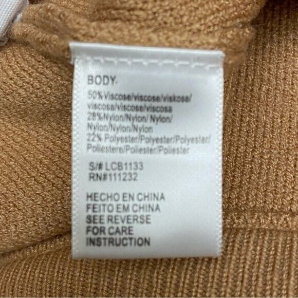 LUCCA Couture Wide Leg Sweater Knit Pant in Camel Tan Size Small - Picture 9 of 9